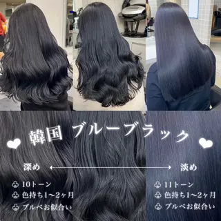 ロング カラー 韓国風艶髪🎀 暖色カラー🤍のヘアスタイル