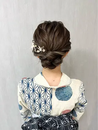 セミロング ヘアアレンジ ヘアセット専門店 Rのヘアスタイル