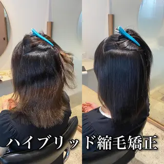セミロング カラー パーマ ブリーチ縮毛矯正/ デサキ ショウヘイのヘアスタイル