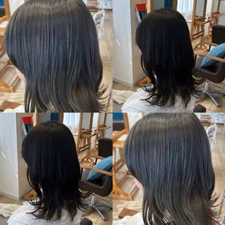 ミディアム カラー RINNO🌷透明感 カラー/縮毛矯正のヘアスタイル