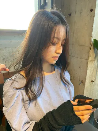 ロング カラー 田村 良生のヘアスタイル