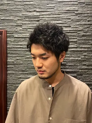 ショート パーマ メンズ 野川 純麗のヘアスタイル