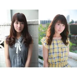 セミロング ロング 髪質改善縮毛矯正 専門店のヘアスタイル