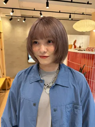 ショート カラー ブリーチなしカラー/ パーマ/おとは🦖♡のヘアスタイル