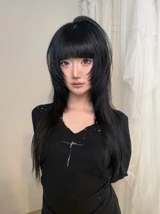 ロング カラー HARUNA/原宿/ デザイン/カットのヘアスタイル