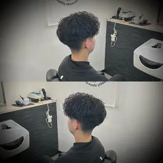 ショート パーマ メンズ 高橋 遼生のヘアスタイル