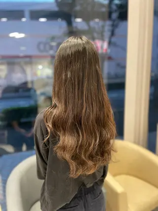ロング パーマ クロスパーマ/うる艶 カラー/Kurumiのヘアスタイル