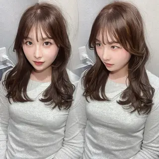セミロング 似合わせカット/ 顔周りカット/まりなのヘアスタイル