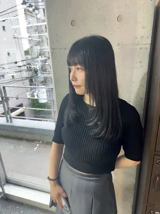 ロング カラー パーマ 髪質改善⭐️縮毛矯正 中野⭐️Rinaのヘアスタイル