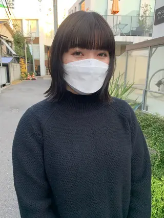 ミディアム カラー ボブ/顔まわりカット 💫大澤奈緒美のヘアスタイル