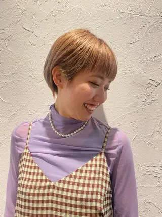 ショート カラー 似合わせレイヤー/ Wカラー🧸こころのヘアスタイル