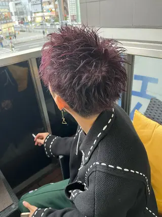 ショート カラー メンズ 栄/レイヤーカット /ケアブリーチ🍁楓のヘアスタイル