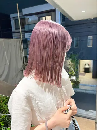 ミディアム 艶髪レイヤー/ ハイトーンKeitaのヘアスタイル