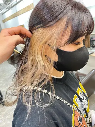 ロング 森貴裕/ベージュ/ パーマ/オリーブのヘアスタイル