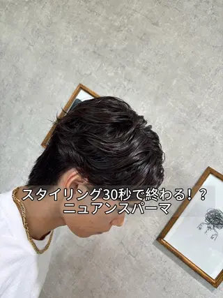 ショート パーマ メンズ 朝セット楽！指名多数 メンズ特化/黒部由徒のヘアスタイル