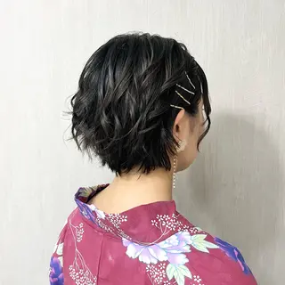 ショート ヘアアレンジ ヘアセット専門店 Rのヘアスタイル