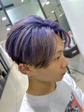 メンズ レイヤー 艶々カラーのヘアスタイル