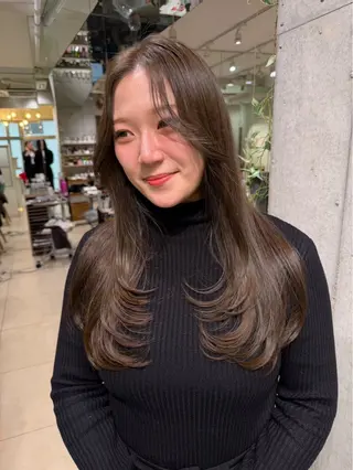 ロング オリーブ/韓国風 まつパ/himariのマツエク・マツパデザイン