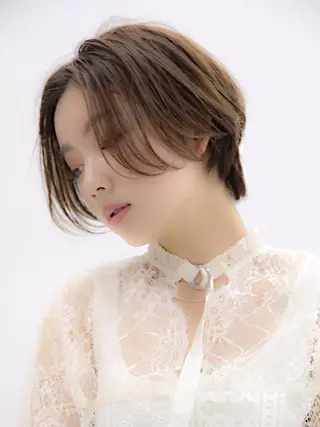 ショート カラー レイヤーカット✂️ 横浜No1♡下鳥翔子のヘアスタイル
