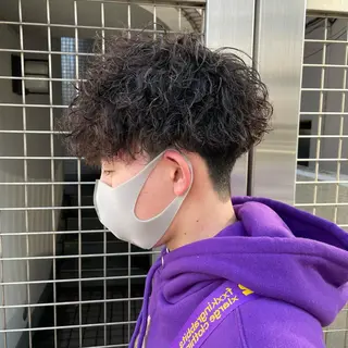 ショート パーマ メンズ 【メンズ縮毛矯正】 田中秀斗のヘアスタイル