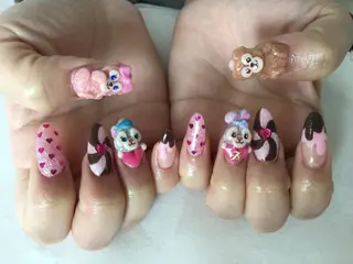 ネイル 💎🐰 saki. m 🐰💎のネイルデザイン