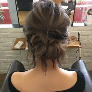 ショート カラー ヘアアレンジ 薬院:今泉/上川美幸 ボブ/顔周りレイヤーのヘアスタイル