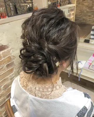 ロング カラー ヘアアレンジ 遠藤 拓馬のヘアスタイル