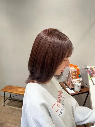 ミディアム カラー パーマ 🌿‬ナチュラル/パ ーマヘア/蒼真🍃のヘアスタイル