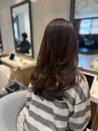 ミディアム カラー ヘアセット お呼ばれ カチモリ/はるか🎀のヘアスタイル