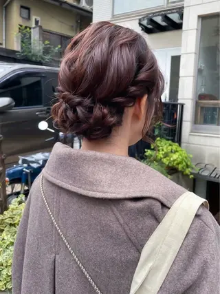 セミロング ヘアアレンジ お呼ばれヘア✨️ Akari🧸🤍のヘアスタイル