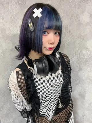 カラー メンズウルフ🐺♡ ブリーチ♡ヘアメ🎀のヘアスタイル