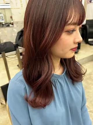 ミディアム カラー インナーカラー🫶 オタク美容師 山本のヘアスタイル