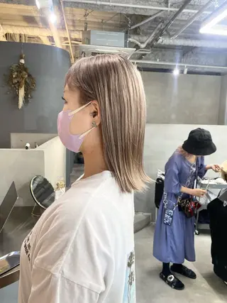 ミディアム カラー 前橋 姫奈のヘアスタイル