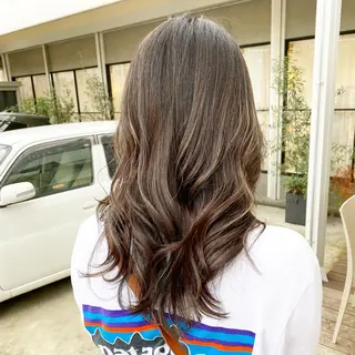 セミロング カラー 大橋 輝久のヘアスタイル