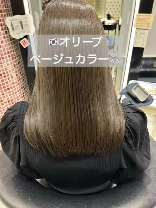 ミディアム カラー 韓国っぽ透け感カラー マンツーマン🫧なおのヘアスタイル