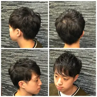 ショート 岡部 迅のヘアスタイル