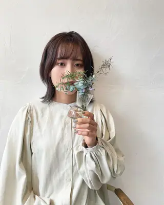 ミディアム カラー ヘアアレンジ 土屋 紗也果のヘアスタイル