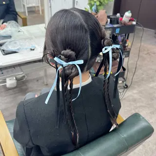 ロング ヘアアレンジ JUNSHIN🦋 ヘアセット／カラーのヘアスタイル