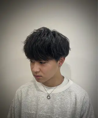 ショート パーマ メンズ 【メンズ特化】金沢 /片町　髙木　功基のヘアスタイル