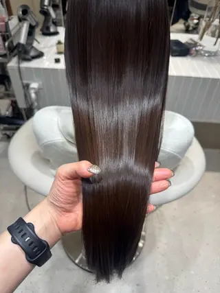 カラー 透明感カラー／ パーマ／まりなのヘアスタイル