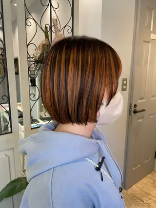 ミディアム 坪森 野々香のヘアスタイル