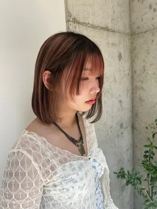 ミディアム カラー 🌝ぷる艶ハイトーン 柔らかヘア🍅まあやのヘアスタイル