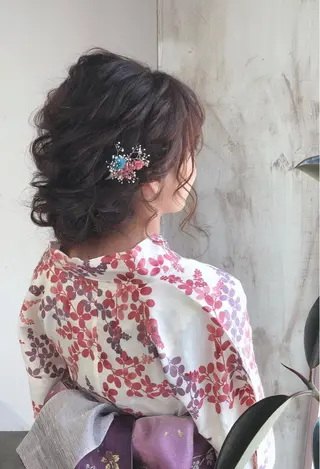 セミロング ヘアアレンジ Takagi Nanamiのヘアスタイル