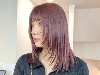 ミディアム カラー ハイトーン×レイヤー ／遠藤将太のヘアスタイル