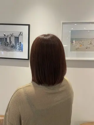 ミディアム 透け感カラー/レイヤ ーAI🪽🩵のヘアスタイル