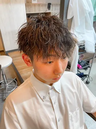 ショート カラー パーマ ヘアアレンジ メンズ 【メンズ専門美容師】 NUMBER.12のヘアスタイル