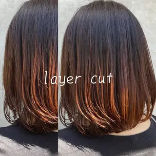 ミディアム 片柳 美友季のヘアスタイル