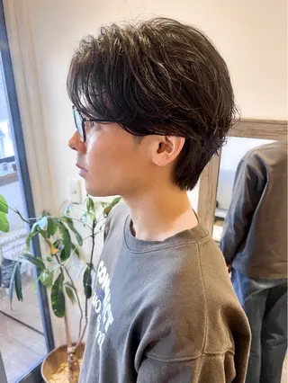 ミディアム パーマ メンズ 💐メンズ特化× パーマ💐早坂駆留のヘアスタイル