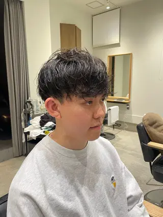 パーマ メンズ くびれミディアム/似 合わせ/鎌倉/edAのヘアスタイル