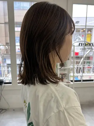 ミディアム カラー レイヤーボブ/ 艶カラー/サナ🌼のヘアスタイル